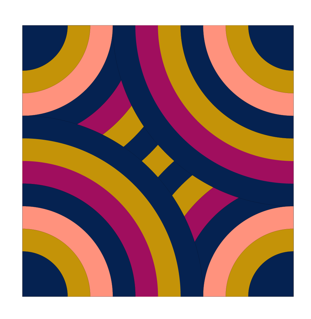 Many Nested Curves Pattern